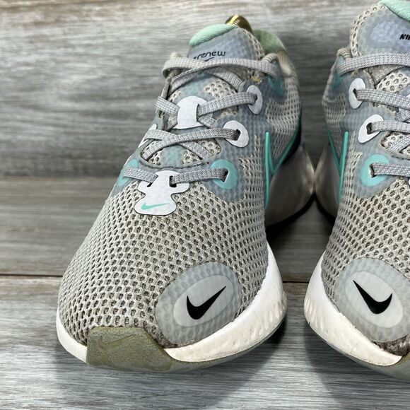 Nike Womens Renew Run Sky Gray Hyper Turquoise CK6360-007 Running Shoes Size 7.5 - Picture 4 of 13